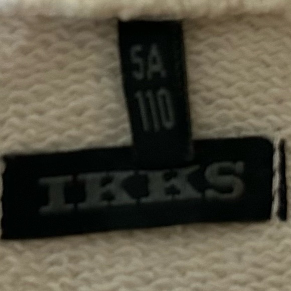 IKKS kids girls ecru mixed fabric embroidered Rock & Roll Sweatshirt 5A 100cm - Picture 9 of 9